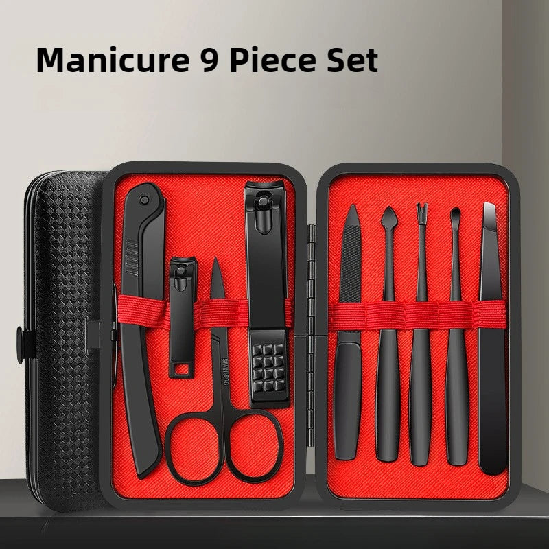 Stainless Steel Manicure Set – 7–24 Piece Nail Clipper Kit Manicure Nail Kit PLUSH 9 PCS Manicure SET