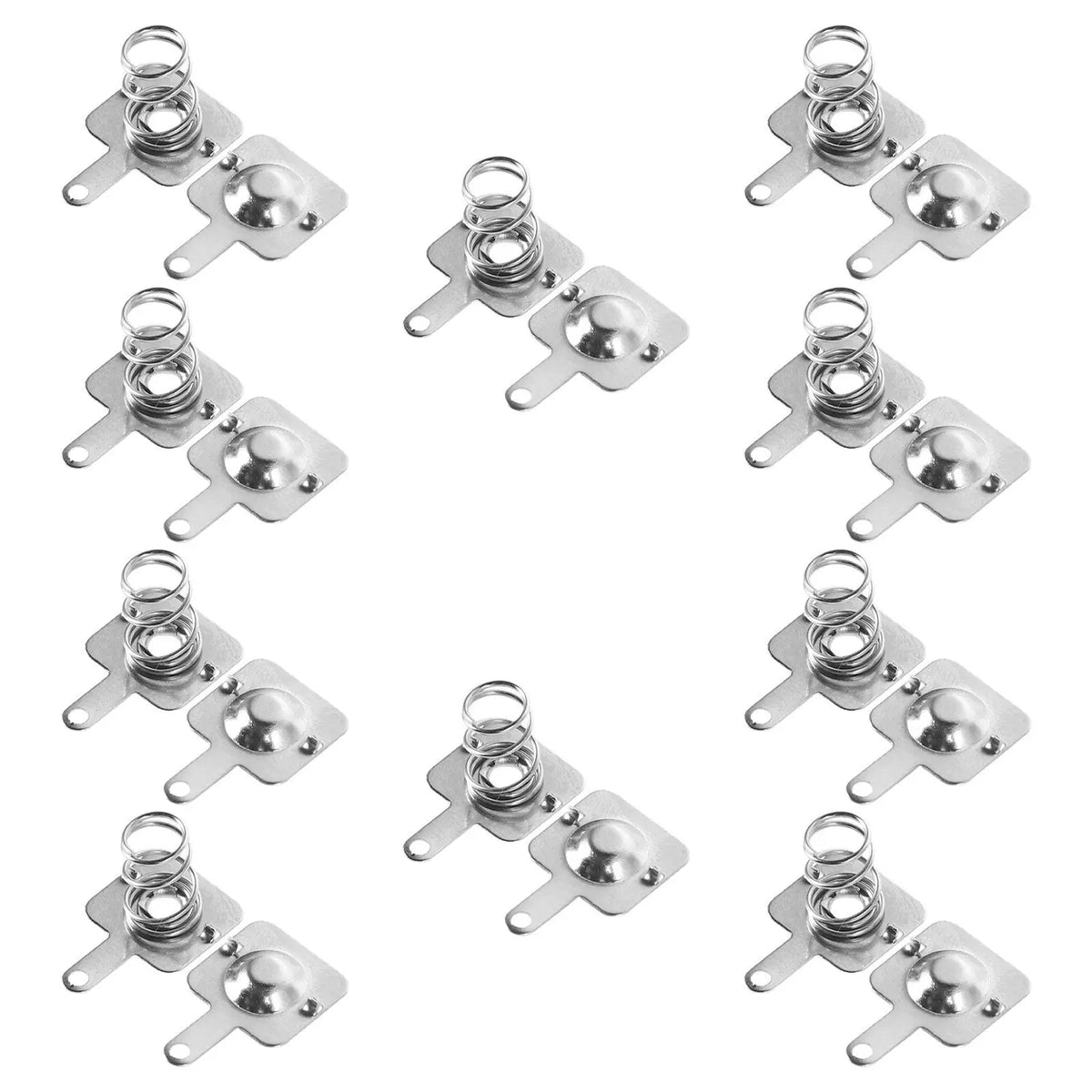 50-Set AAA Battery Spring Contact Plates – Metal Replacement Battery Contact Parts PLUSH