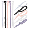 10-Pack Reusable Silicone Zip Ties – Cable Organizer Home & Office Cable Management Ties PLUSH Default Title