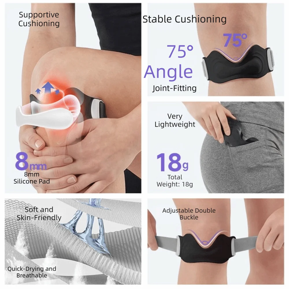 Adjustable Knee Compression Strap – Silicone Patellar Support Knee Support Strap PLUSH