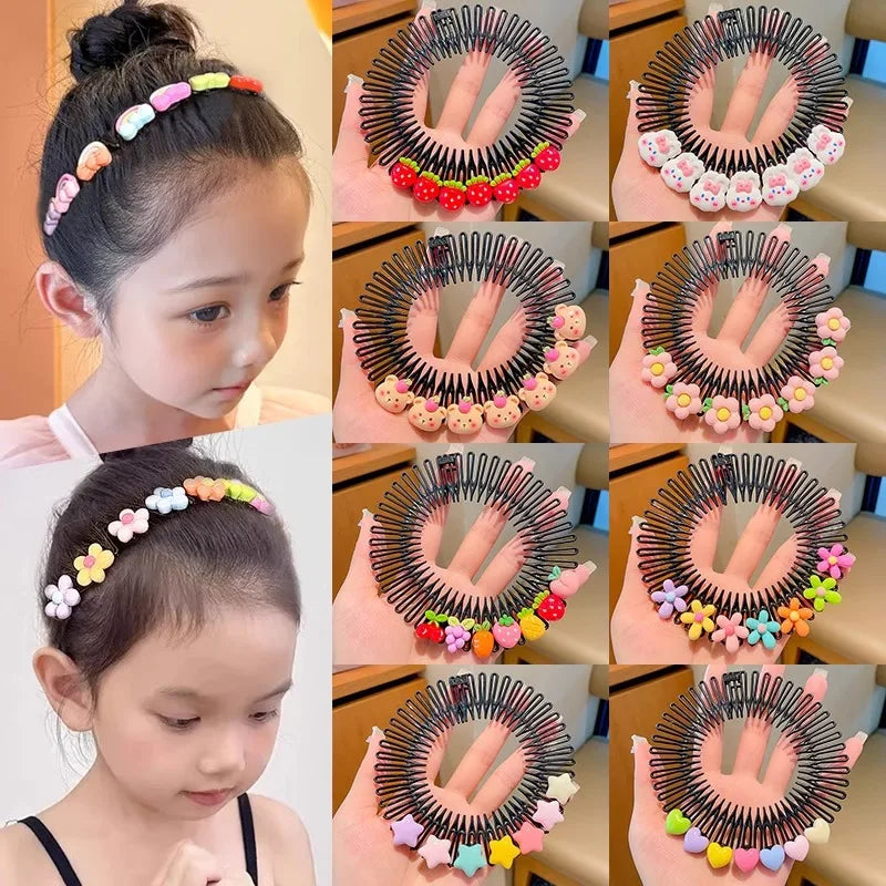 Y2K Star Heart Colorful Hair Comb Clips – Girls Hair Accessories Hair Comb Clip PLUSH