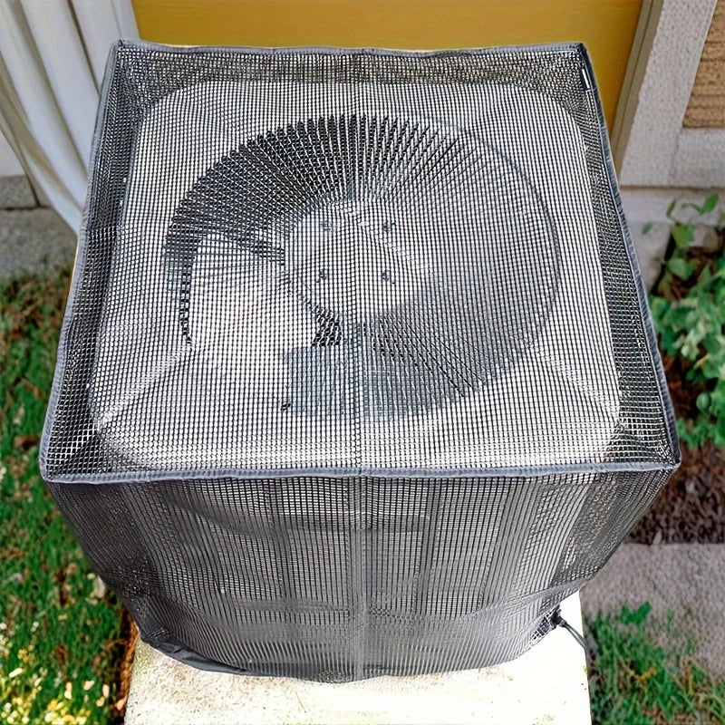 Outdoor Mesh AC Cover – Black Window Air Conditioner Cover AC Unit Cover PLUSH