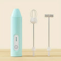 Handheld Mini Electric Milk Frother | USB Rechargeable 3 Speed Milk Frother PLUSH green