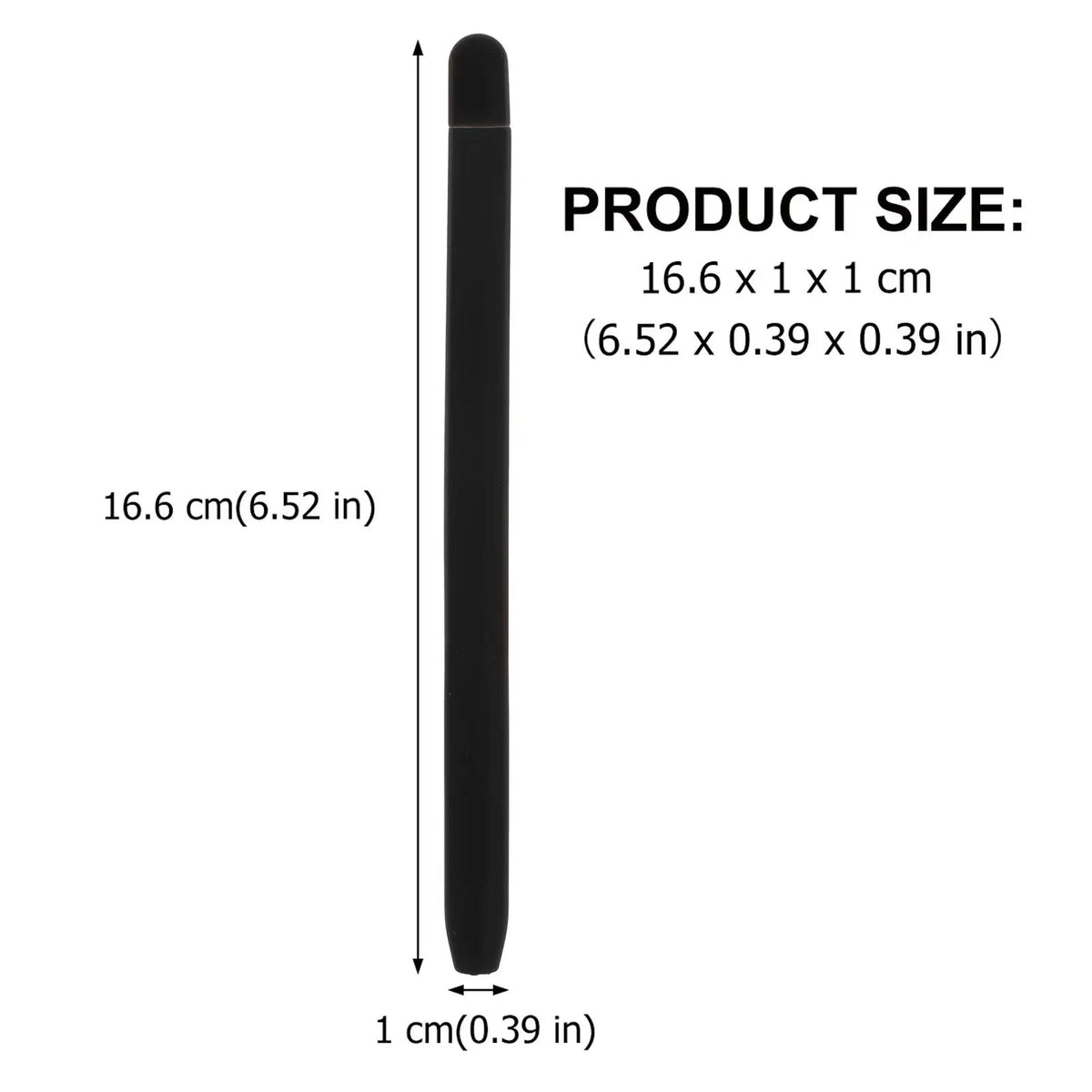Silicone Stylus Pen Case Cover – Anti-Slip Grip & Protection Stylus Pen Cover PLUSH Black