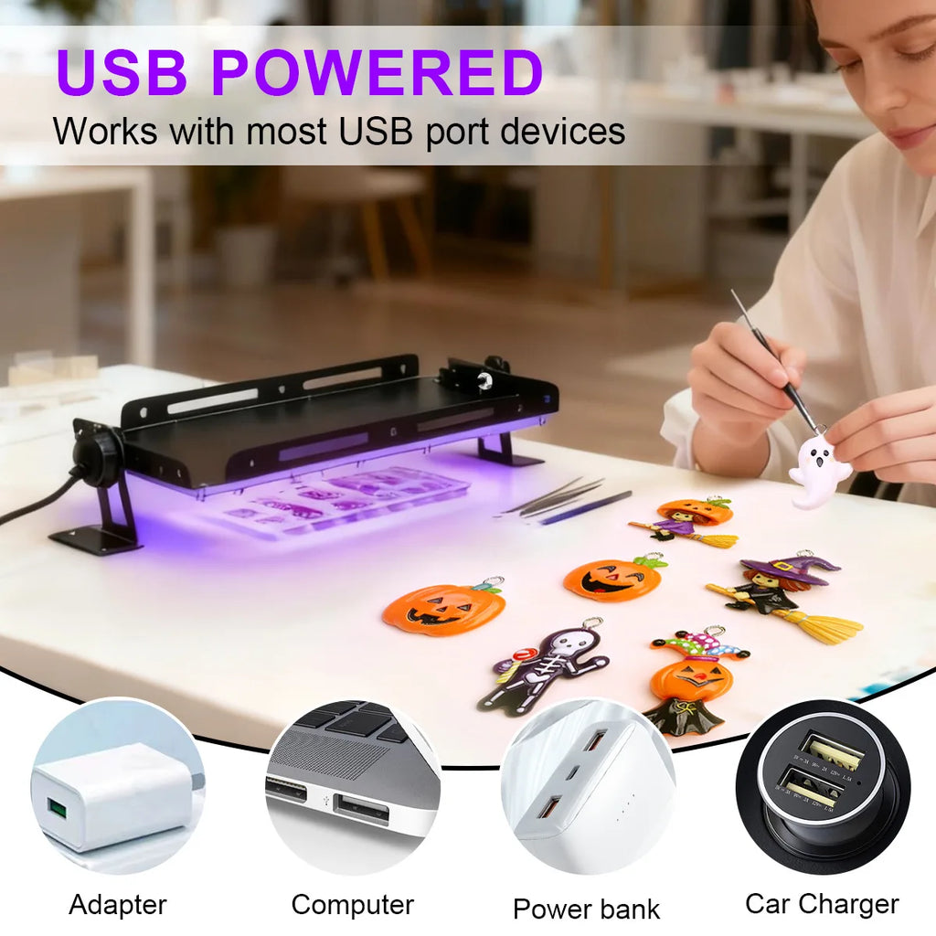 UV Resin Curing Light Box 50/96/144 LED – Epoxy & Jewelry DIY UV Resin Curing Box PLUSH