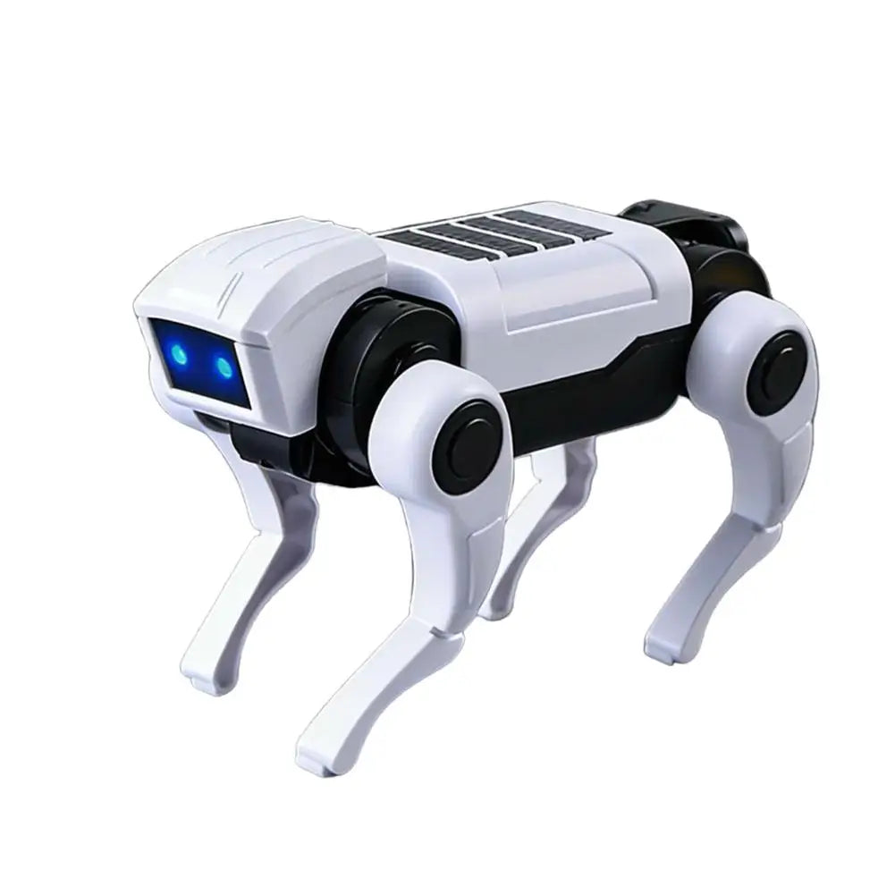 DIY Electric Robot Dog Kit – Kids STEM Assembly Puzzle Toy Robot Assembly Kit PLUSH White