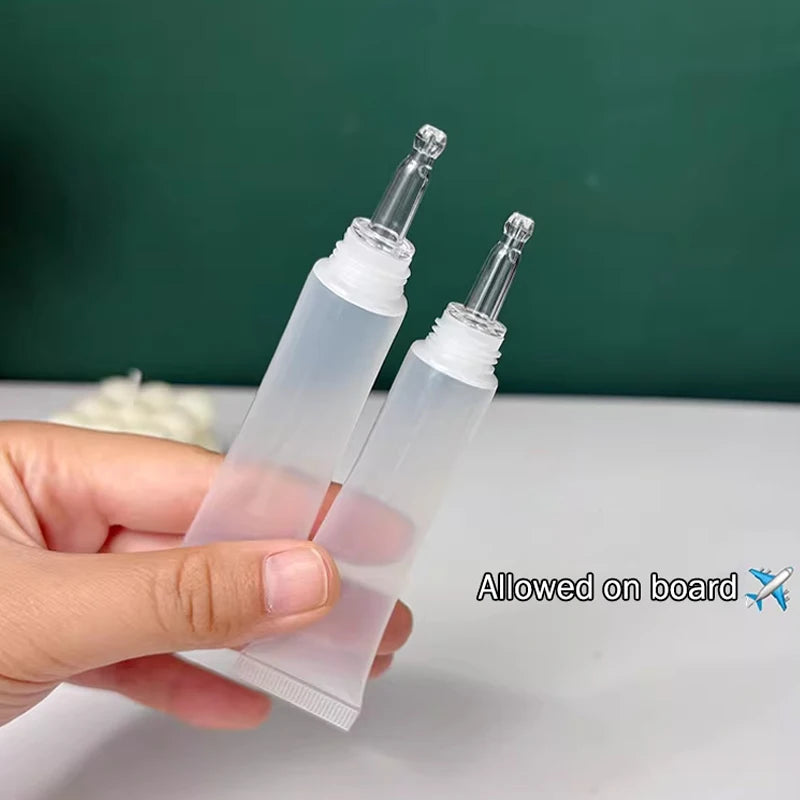 2PCS Refillable Cosmetic Soft Tubes 10/15ml Dropper Bottles Cosmetic Travel Tubes PLUSH