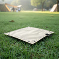 Foldable Camping Seat Pad with Snap-Up Sides & Carabiner Camping Seat Pad PLUSH Beige