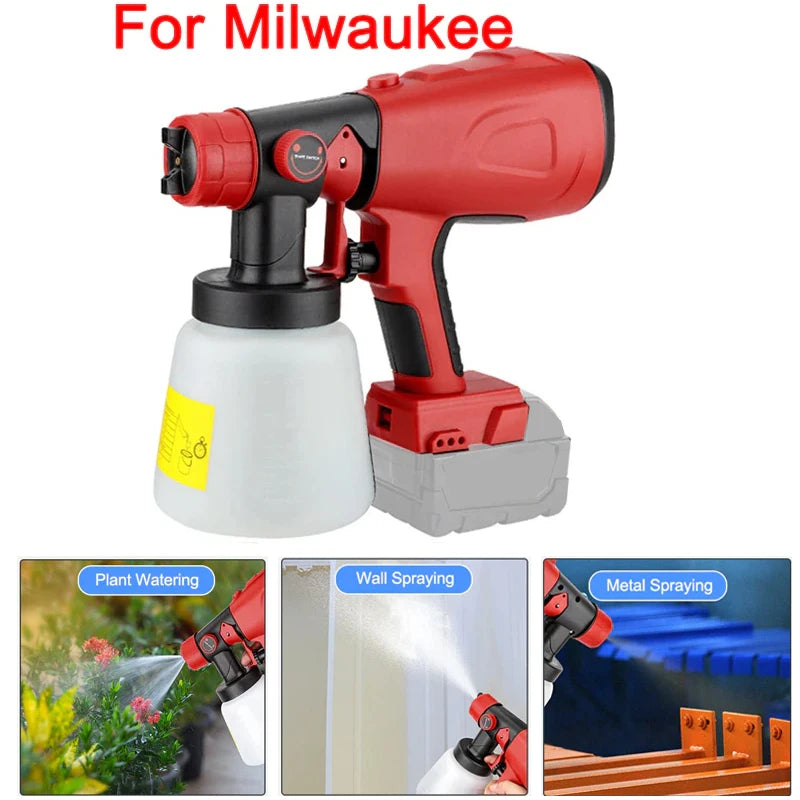 ZUIDID 800ml Cordless Paint Sprayer – Milwaukee 18V Battery Cordless Paint Sprayer PLUSH