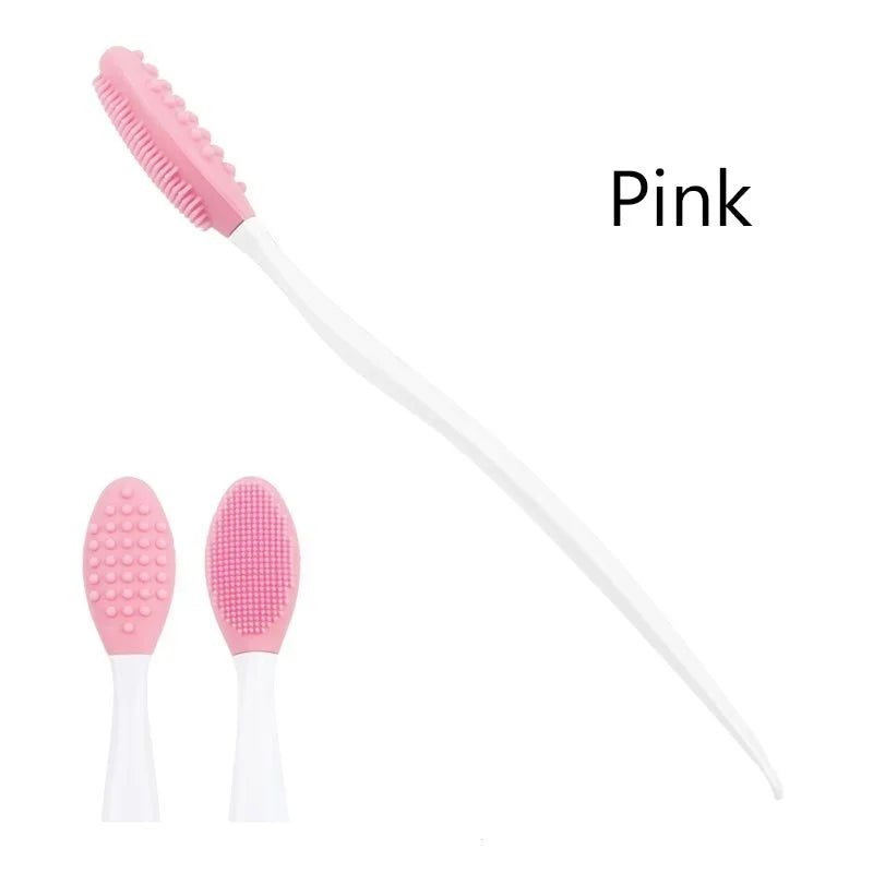 Silicone Face Wash Brush – Exfoliating Pore Cleansing Tool Facial Cleansing Brush PLUSH pink 1pc
