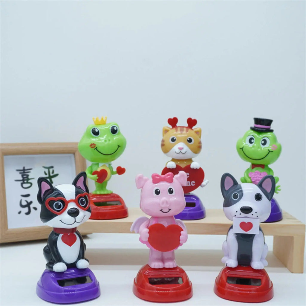 Solar Dancing Animal Bobble Head Car Dashboard Ornament Solar Dancing Toy PLUSH