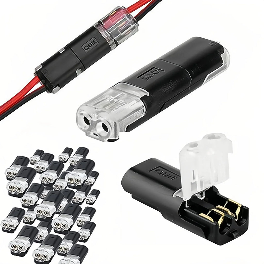 Waterproof 2-Pin Snap Wire Connectors – 20/30pcs Terminal Wire Snap Connector PLUSH