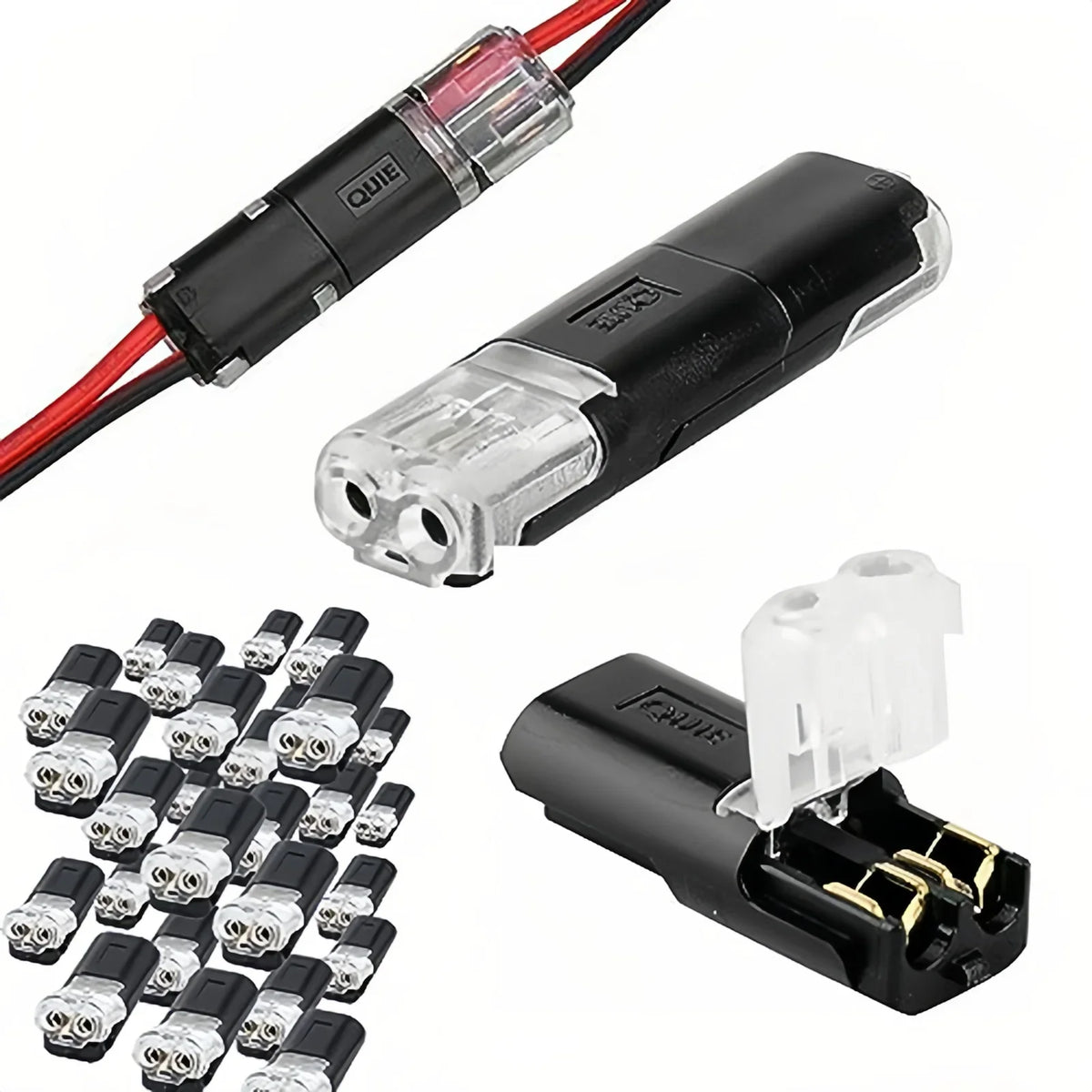 Waterproof 2-Pin Snap Wire Connectors – 20/30pcs Terminal Wire Snap Connector PLUSH