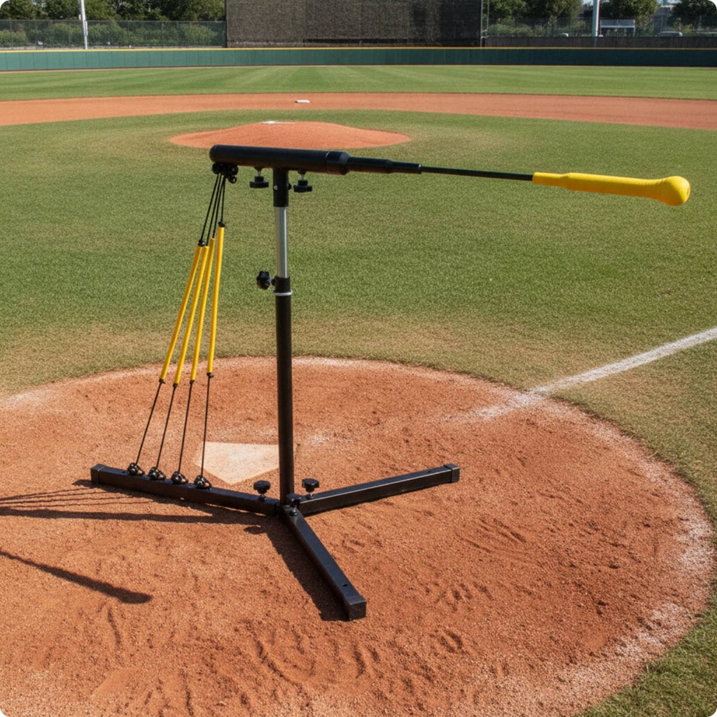 Baseball Training Stand with Hitting Arm – Batting Practice Tee Baseball Swing Trainer PLUSH