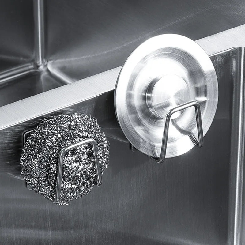 Stainless Steel Sink Sponge Rack – Draining Holder 2/4pcs Sink Sponge Rack PLUSH