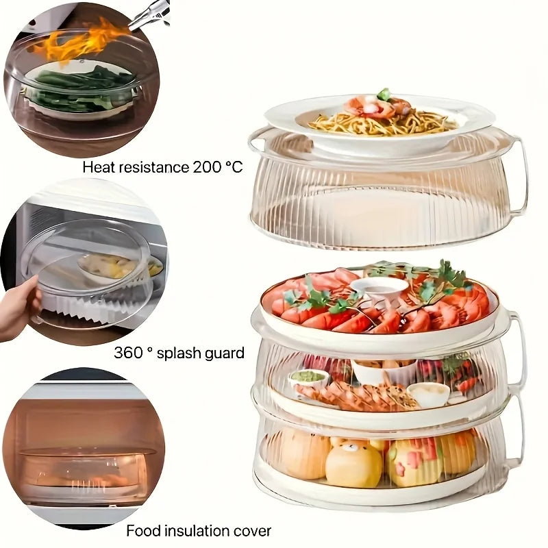 Microwave Splash Guard – 360° Splatter Cover, Heat Resistant Microwave Splatter Cover PLUSH