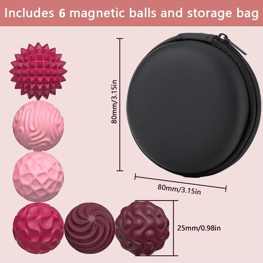 Silicone Magnetic Fidget Balls | Sensory Toy – 6 or 12 Pcs Magnetic Fidget Toy PLUSH