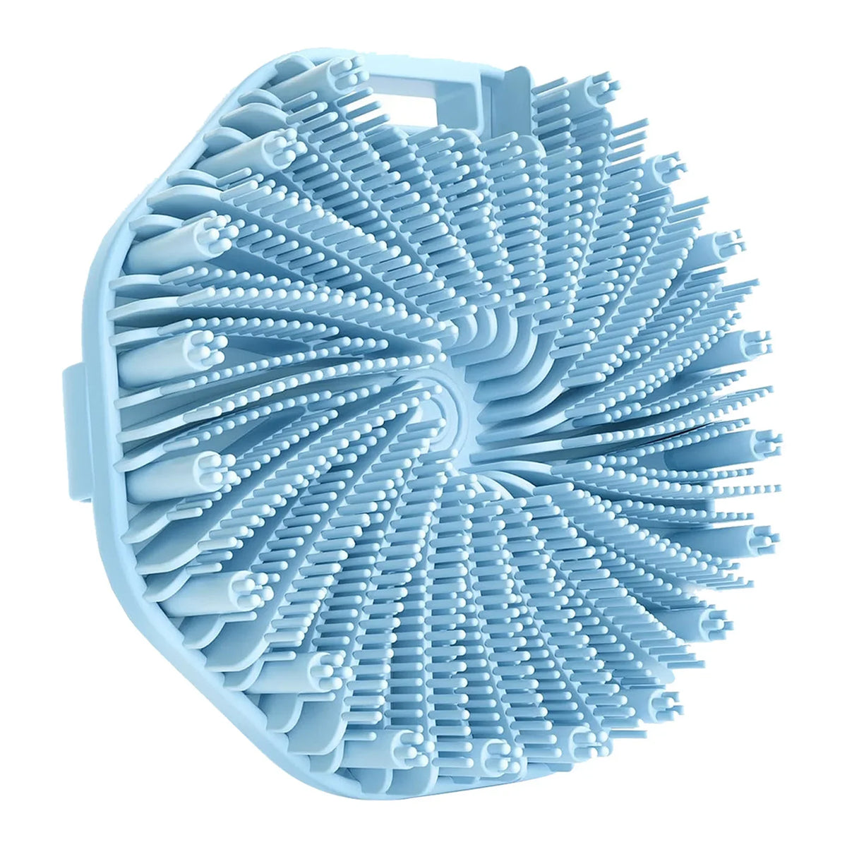 Silicone Body Scrubber Shower Brush – Exfoliating Back Brush Bath Scrubber Brush PLUSH Blue