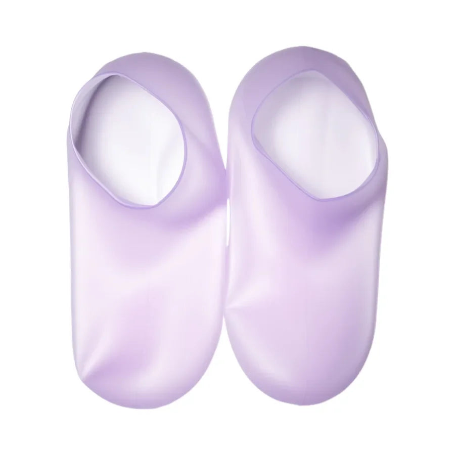 Silicone Moisturizing Foot Socks with Massage Nodules – 1 Pair Foot Care Socks PLUSH Purple