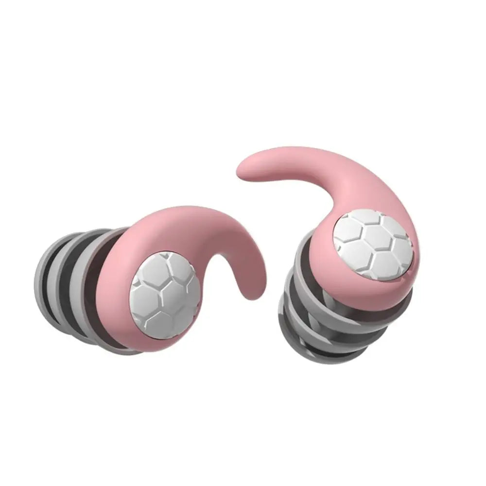 Waterproof Silicone Earplugs – Three-Layer Noise Blocking Silicone Earplugs PLUSH pink-S