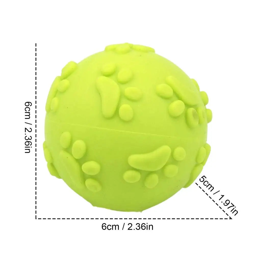Squeaky Bouncy Dog Ball – Interactive Chew & Teeth Cleaning Dog Chew Toy PLUSH Fluorescent Yellow
