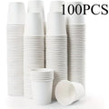 White Disposable Paper Cups 50/100pcs – Hot & Cold Drinks Disposable Paper Cups PLUSH 100PCS