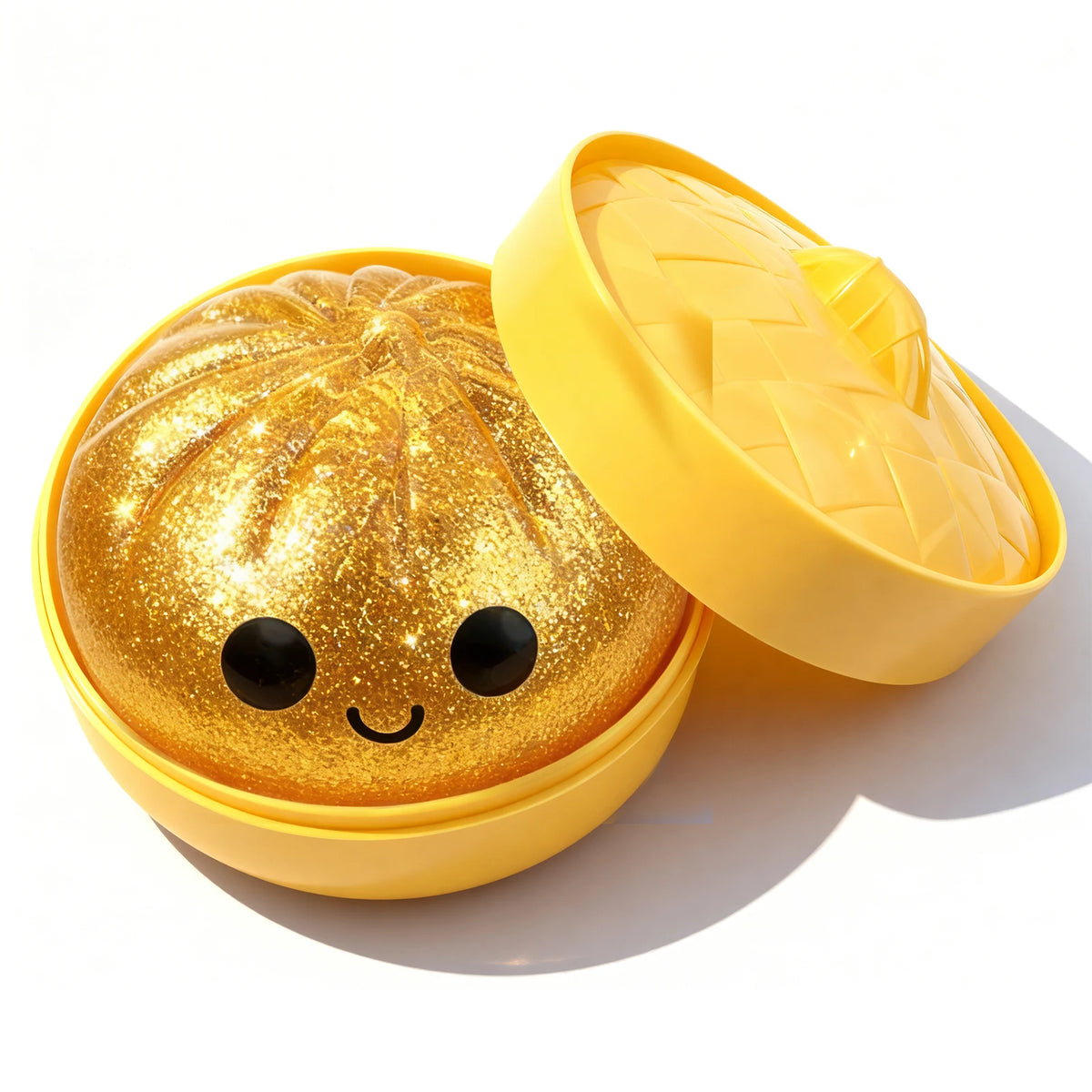 Glitter Dumplings Squishy Toy with Steamer | Slow Rise Fidget Squishy Fidget Toy PLUSH H