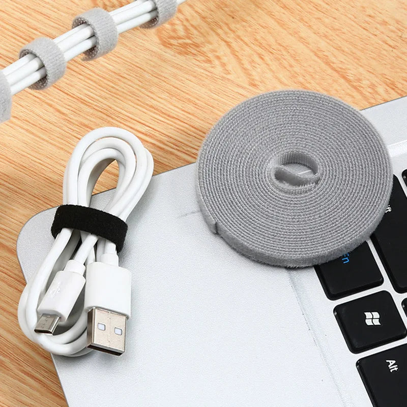 Reusable Nylon Cable Ties – Desktop Wire Management Straps Cable Management Ties PLUSH