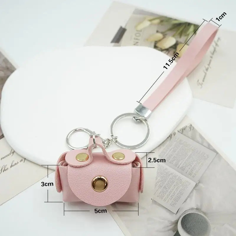 Kawaii Mini Handbag Keychain – PU Leather Coin Purse Charm Keychain Purse Charm PLUSH