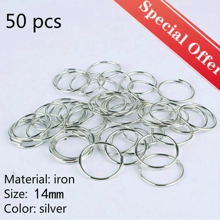 Metal Hair Rings Braid Dreadlock Hoop Clips 50–200pcs Bulk Hair Braid Rings PLUSH 50pcs 14mm NO.4