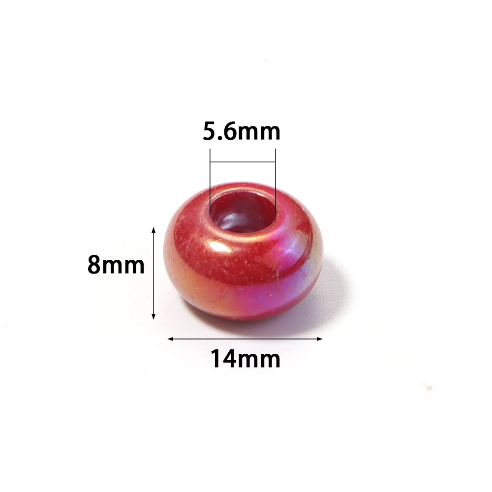 50pcs Acrylic Abacus Spacer Beads Large Hole – DIY Jewelry Acrylic Spacer Beads PLUSH