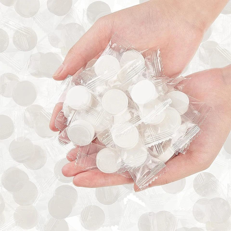 50/100pcs Compressed Disposable Face Towels for Travel & Camping Disposable Travel Towels PLUSH