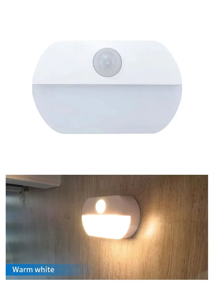 LED Motion Sensor Night Light – Kitchen, Closet & Bathroom Motion Sensor Night Light PLUSH 2 pcs Warm AAA Battery