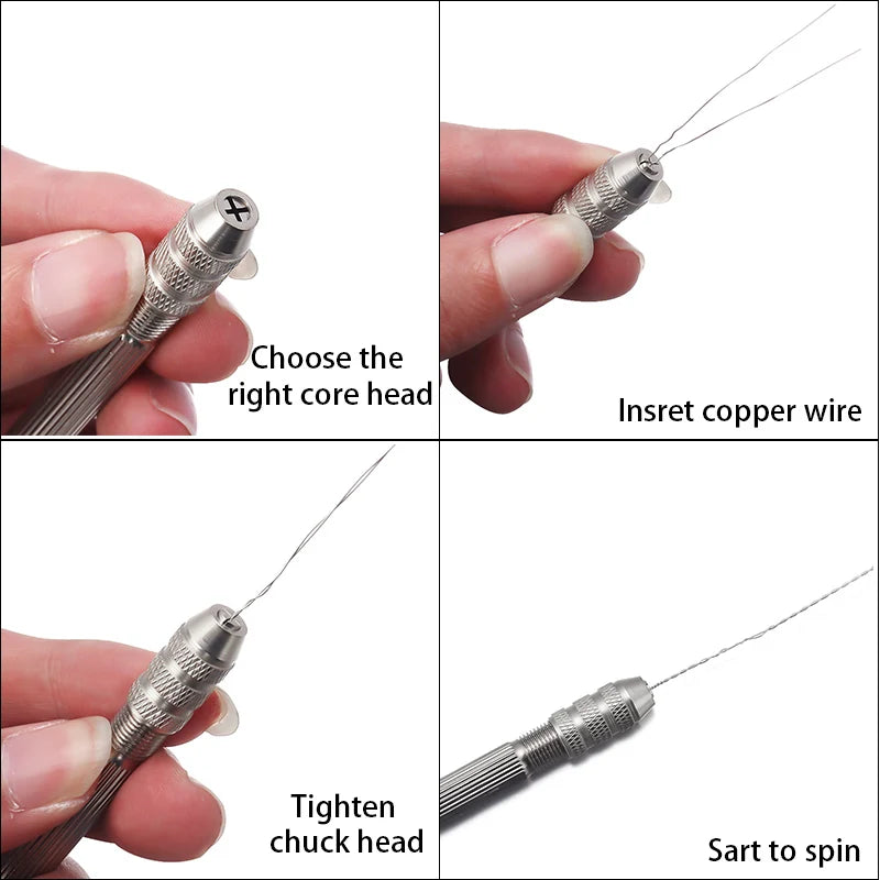 Pin Vise Hand Drill Wire Twisting Tool – Jewelry & Craft Jewelry Making Tool PLUSH