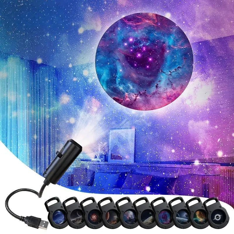 USB LED Projector Night Light Set of 3 – Room Decor Lamp LED Projector Night Light PLUSH