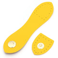 2pcs Leather Bag Snap Buckle Strap Hasp 11x2.5cm DIY Hardware Bag Hardware Buckle PLUSH yellow