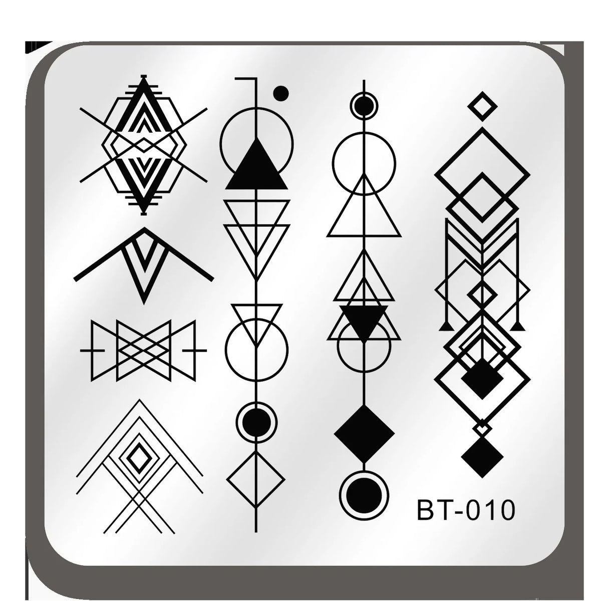 Nail Stamping Plates – Marble Leaves & Animals Stencils Nail Stamping Plate PLUSH BT10