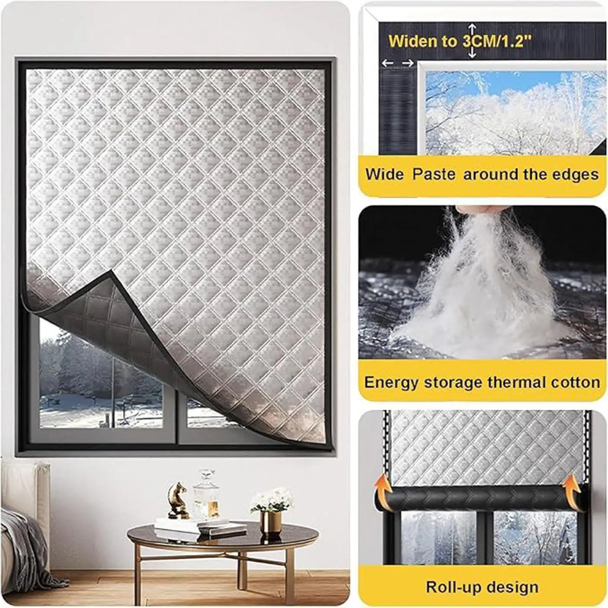 Thermal Insulated Blackout Curtains – Windproof Winter Cover Thermal Blackout Curtains PLUSH