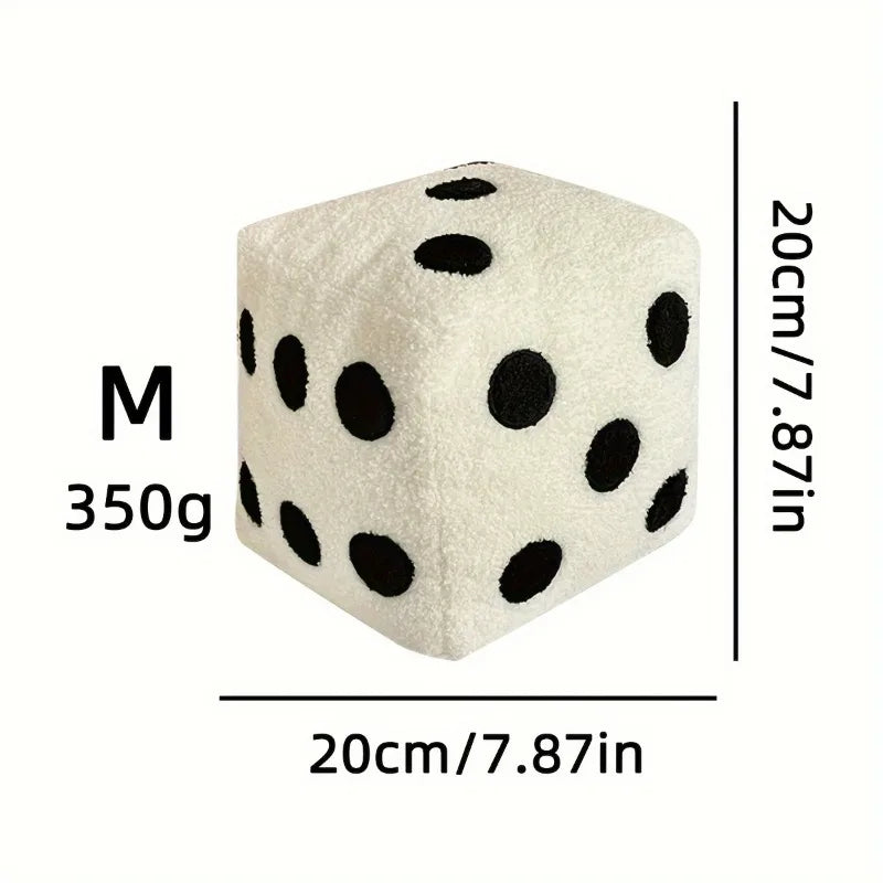 Dice Throw Pillow 20x20cm | Cotton Decorative Cushion Decorative Throw Pillow PLUSH