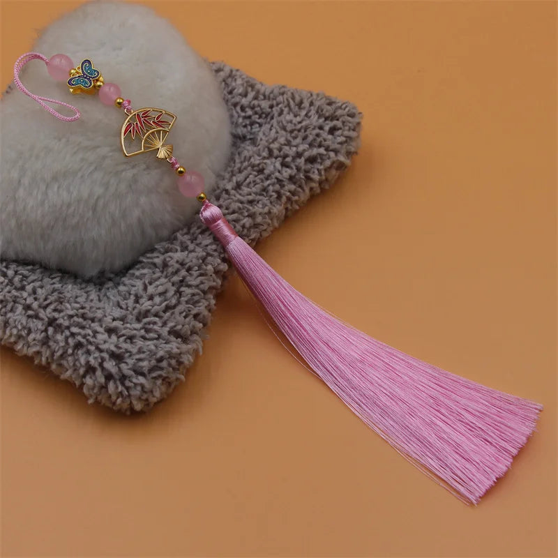 Hanfu Tassel Decoration – Antique Fan Cheongsam Trim | 30cm Garment Tassel Trim PLUSH style 16