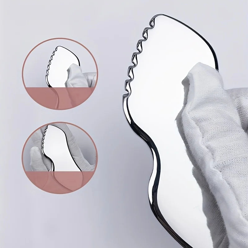 Stainless Steel Gua Sha Board – Facial & Body Massage Tool Gua Sha Massage Tool PLUSH