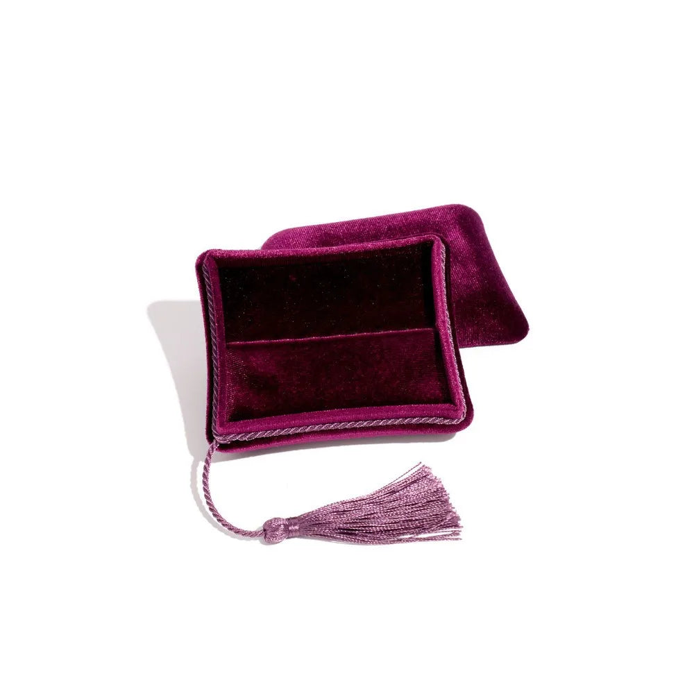Velvet Tassel Jewelry Bag – Bracelet, Earring & Ring Organizer Jewelry Storage Bag PLUSH Red