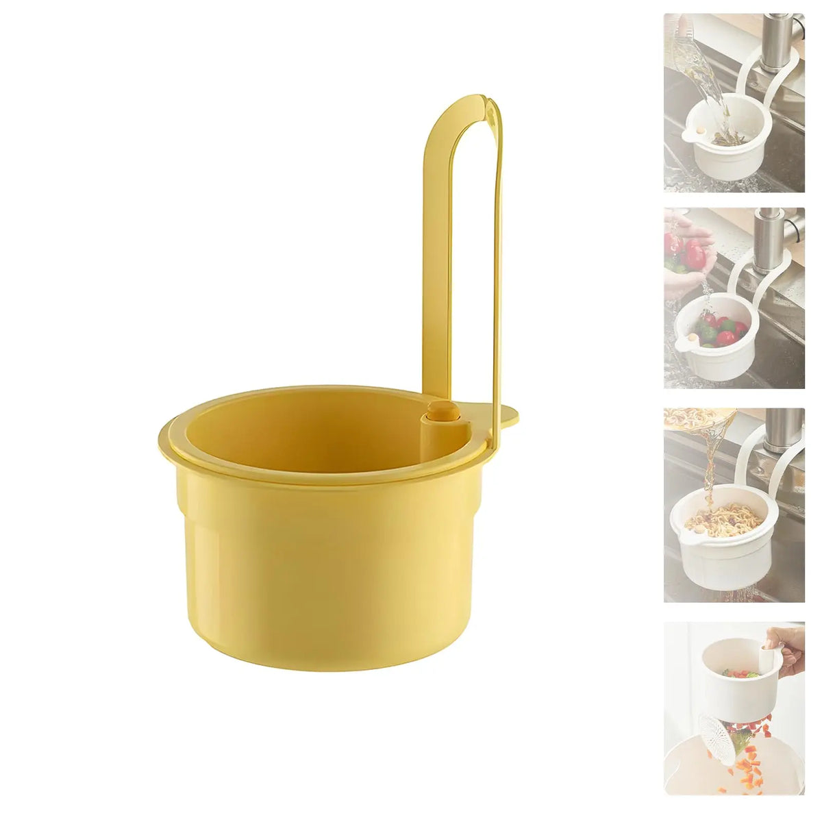 Self-Cleaning Sink Strainer Basket | Faucet Hanging Food Filter Sink Strainer Basket PLUSH Yellow