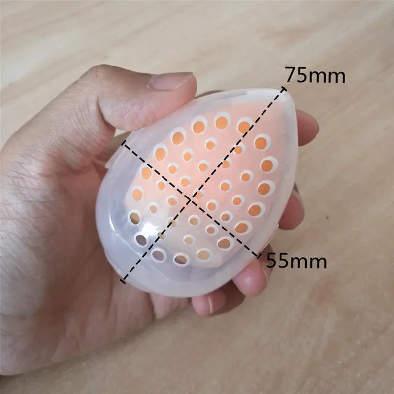 Egg-Shaped Makeup Sponge Storage Box & Blender Drying Stand Makeup Sponge Organizer PLUSH