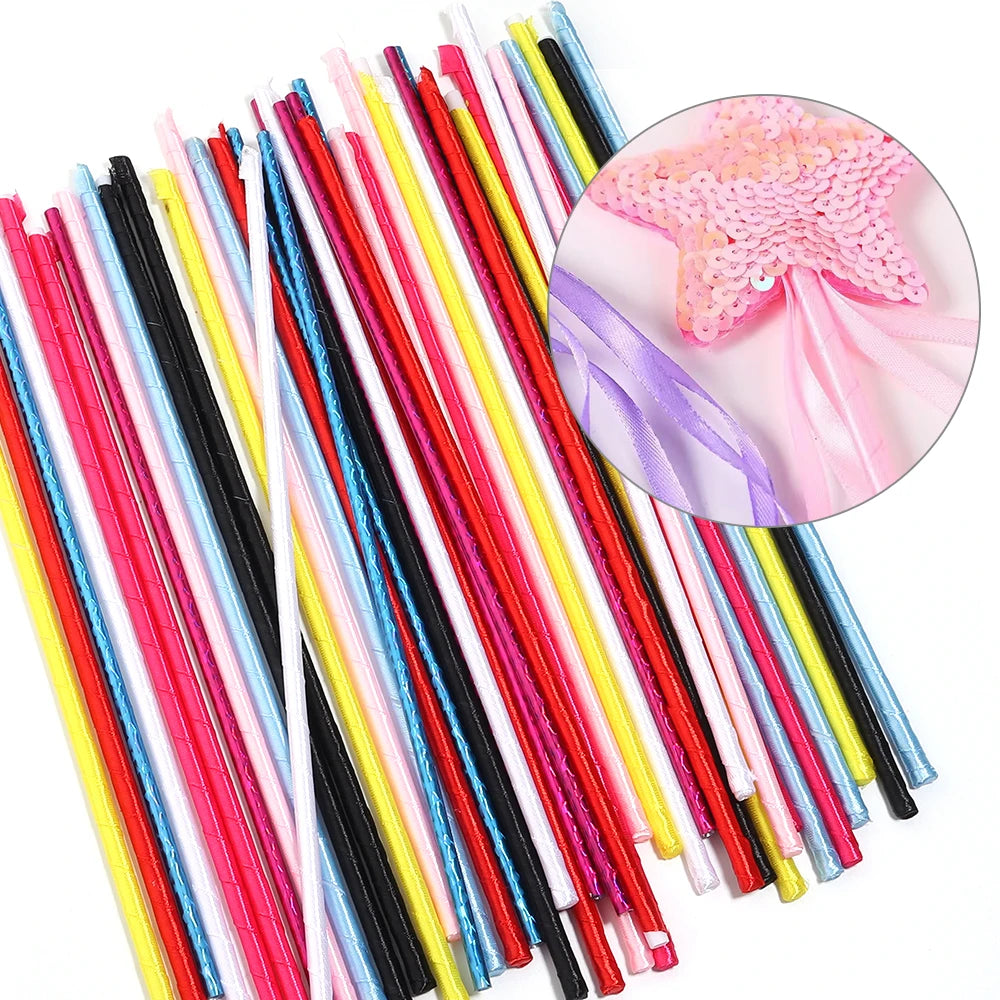 10pcs Fairy Magic Wand Ribbon Pole – Princess Party Props Costume Prop Wand PLUSH