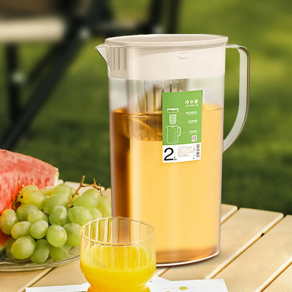 2L Large Water Pitcher with Lid, Strainer & Handle | Fridge Water Pitcher PLUSH