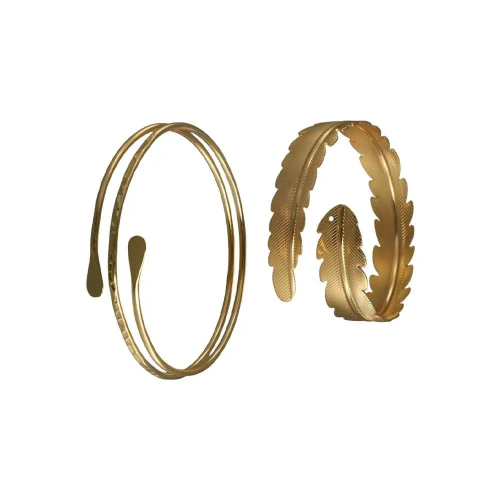 Bohemian Alloy Cuff Bangle – Hollow Leaves & Musical Note Cuff Bangle Bracelet PLUSH