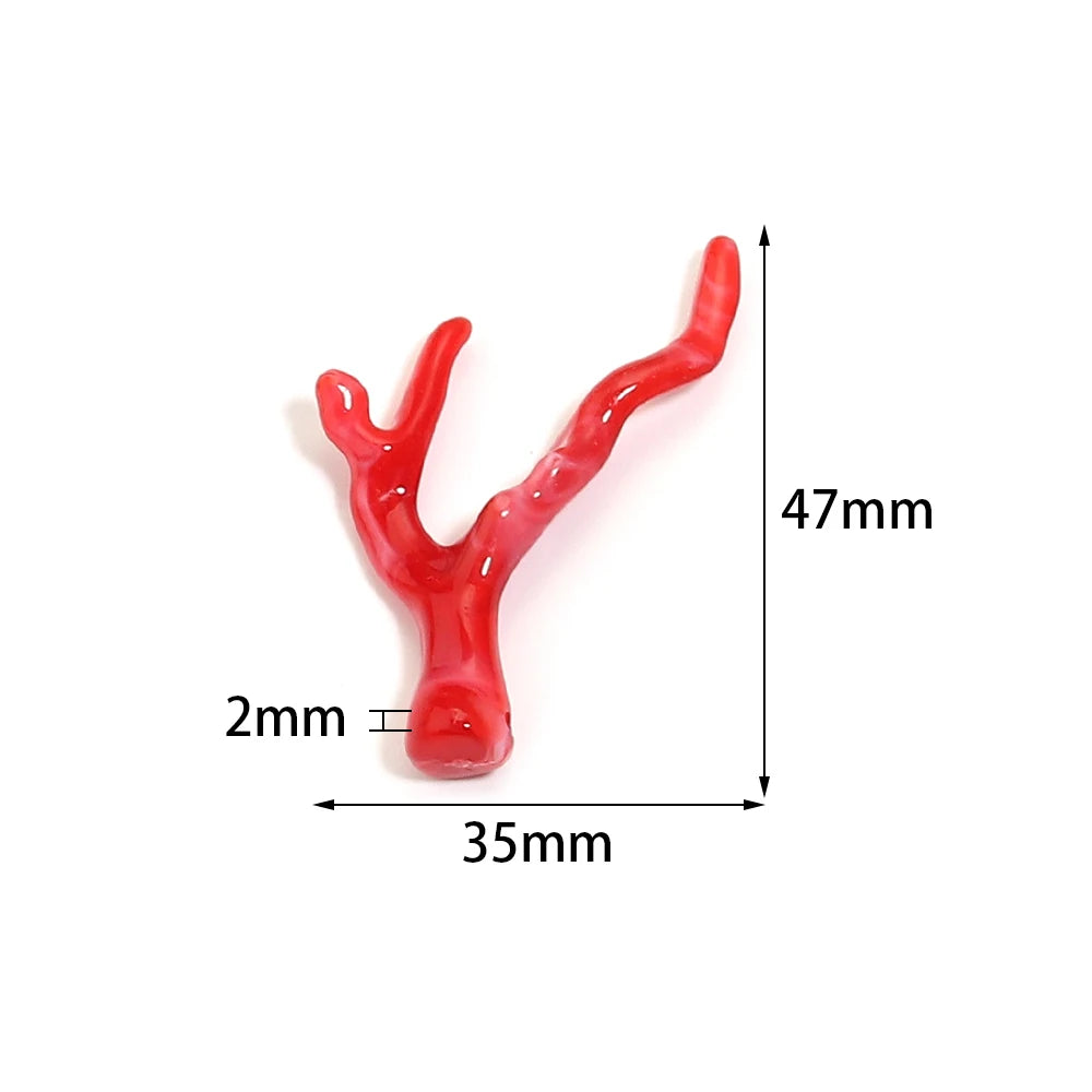 20pcs Coral Branch Acrylic Beads – Colorful DIY Jewelry Making Acrylic Jewelry Beads PLUSH