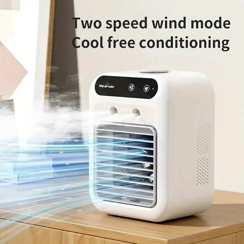 Portable Spray Cooler & Humidifier Fan – Desktop Air Cooler Portable Air Cooler PLUSH