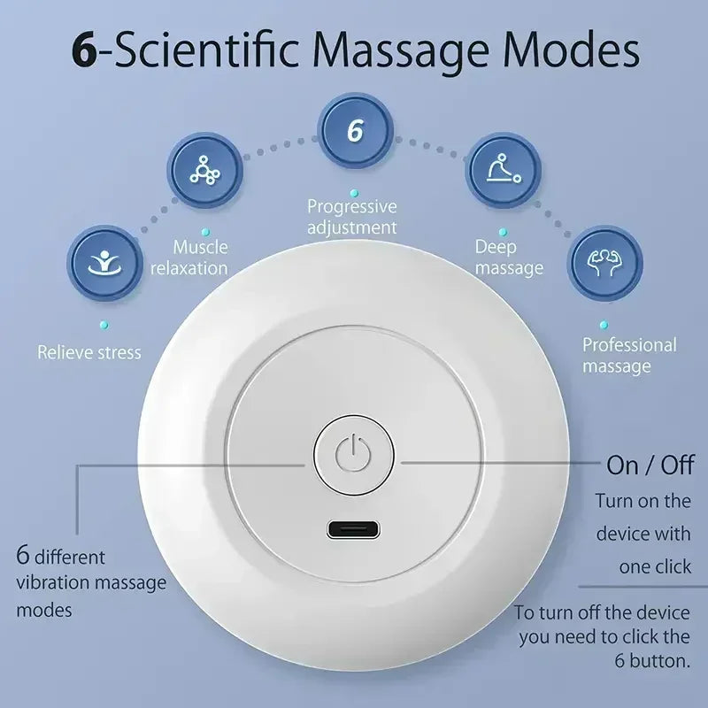 Mini Massage Gun Ultra-Quiet 6-Speed Portable Massager USB-C Mini Massage Gun PLUSH
